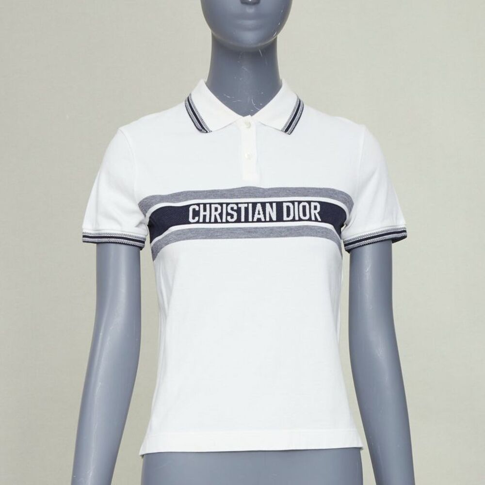 Dior Stripe Cotton Polo Shirt
